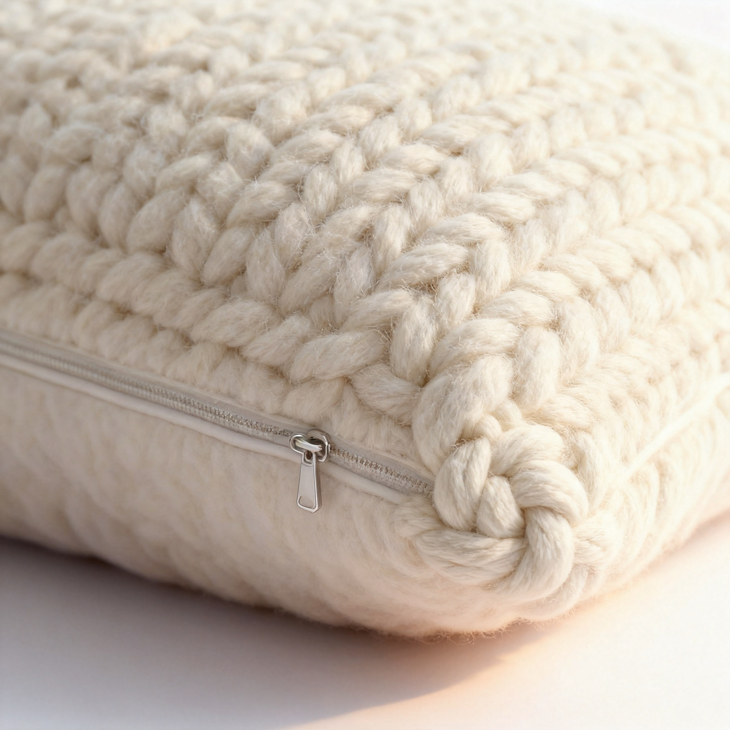 🧶 Soft Textures, Warm Moments — A Knitted Cushion Cover Made for Cozy Living Spaces