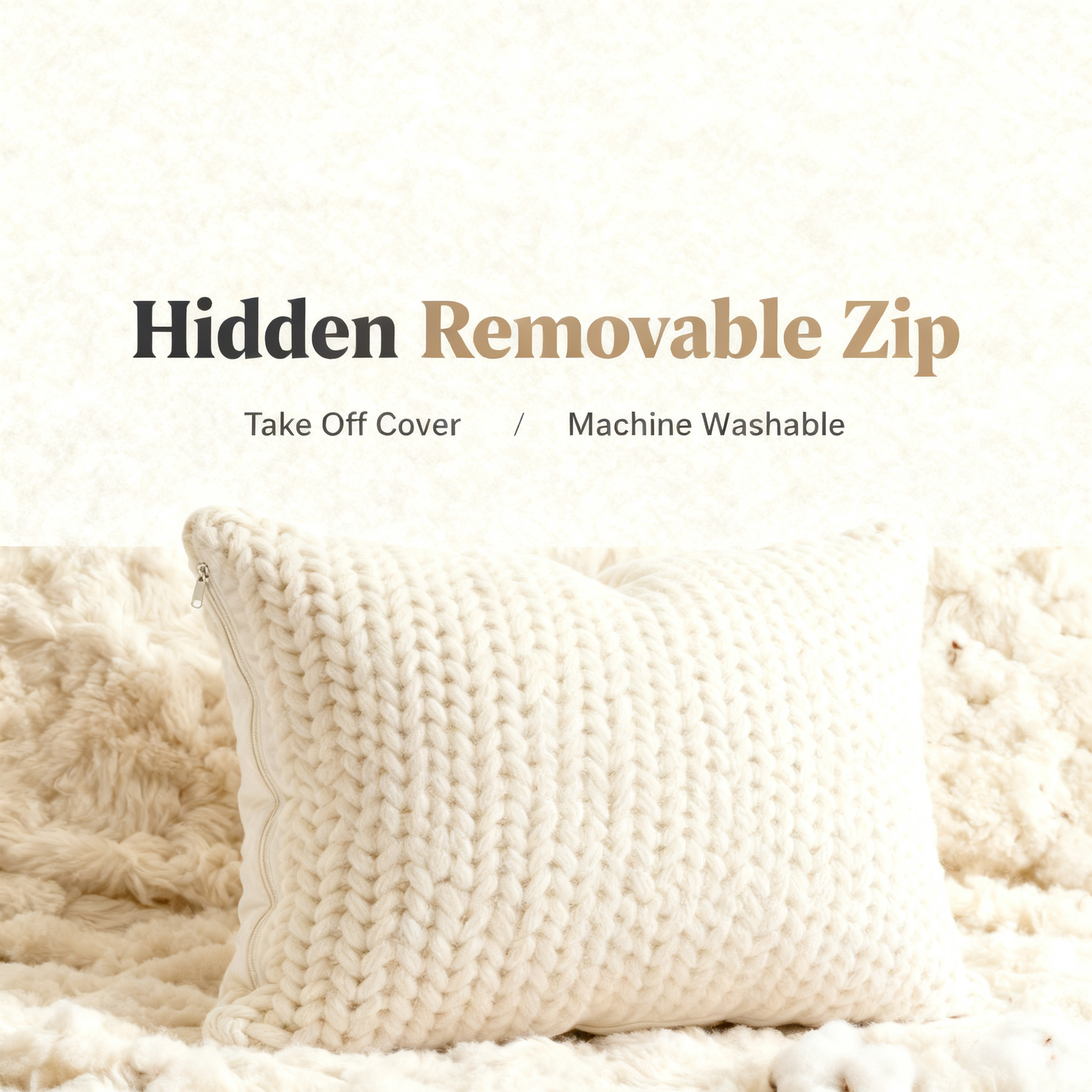 🧶 Soft Textures, Warm Moments — A Knitted Cushion Cover Made for Cozy Living Spaces