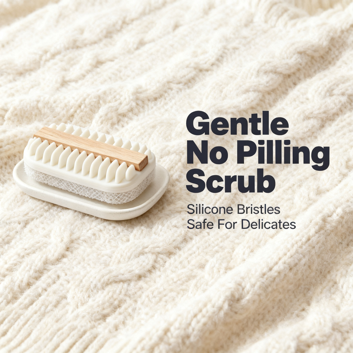 🪥 The Last Laundry Brush You'll Ever Need — 2-in-1 Dual Side Scrubber with Natural Wood Handle & Soap Tray