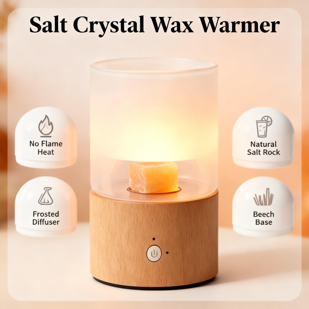 🕯️ Warm Light, Calm Mind — The Natural Salt Crystal Wax Warmer That Turns Any Room Into a Sanctuary