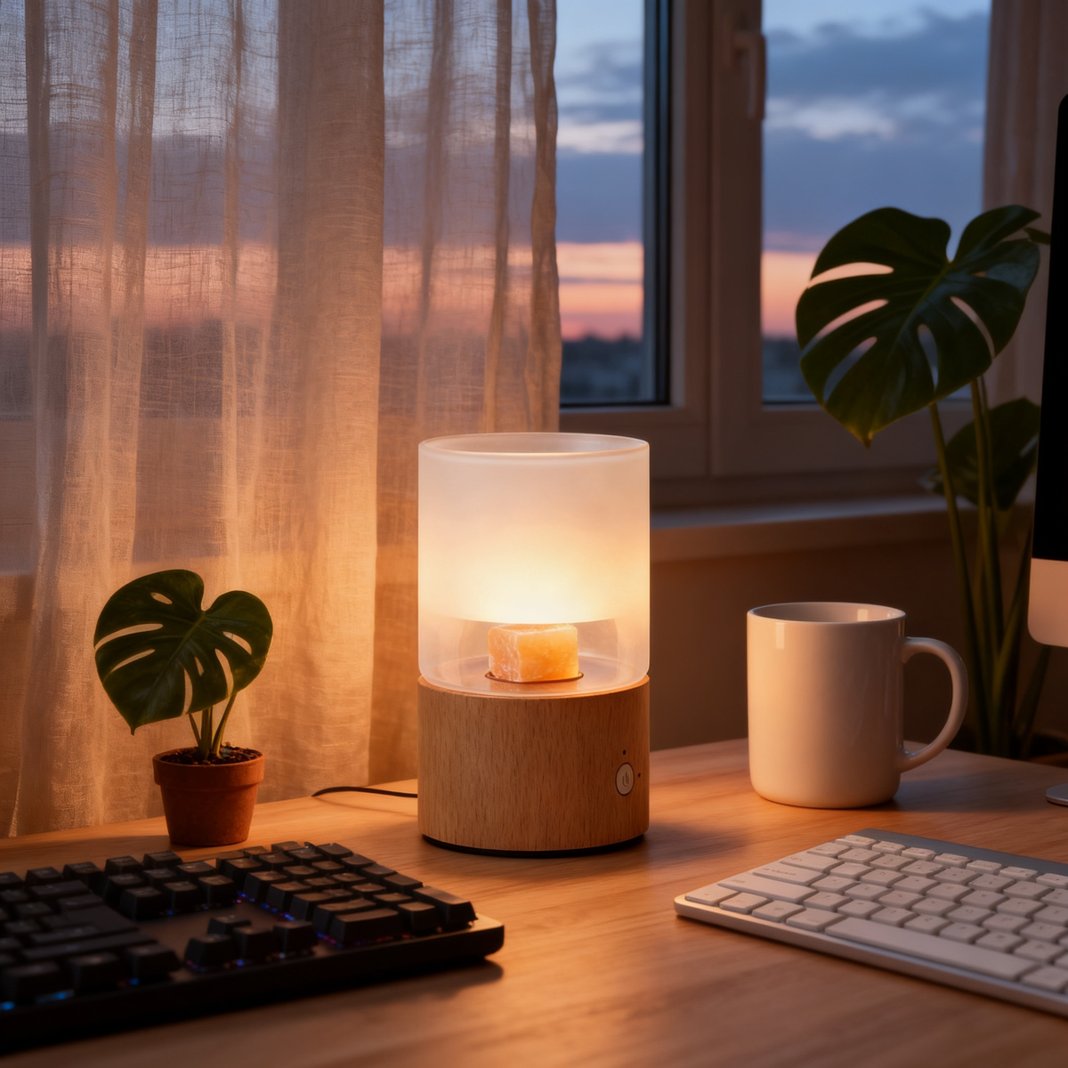 🕯️ Warm Light, Calm Mind — The Natural Salt Crystal Wax Warmer That Turns Any Room Into a Sanctuary