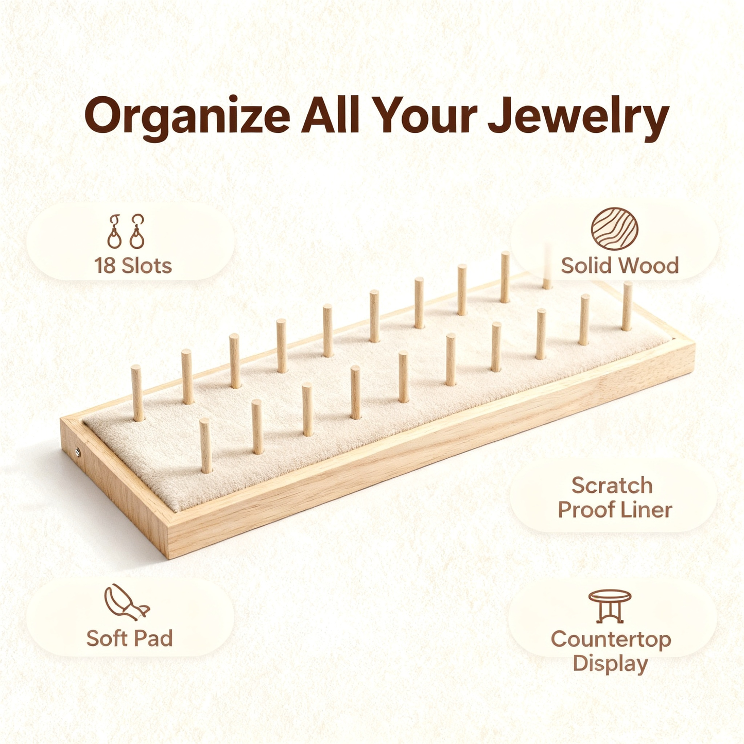 🌿 Organize Beautifully, Live Simply — A Natural Wood Display Organizer for Everyday Essentials