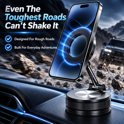 360° Vacuum Magnetic Phone Mount – Adjustable Phone Holder for Car, Desk & Home
