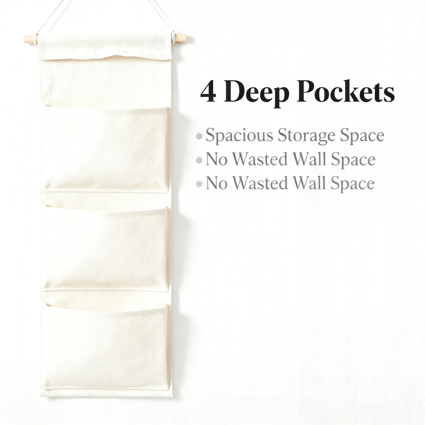 🧺 Turn Empty Walls Into Beautiful Storage — A Soft Fabric Organizer Designed for Calm and Clutter-Free Spaces