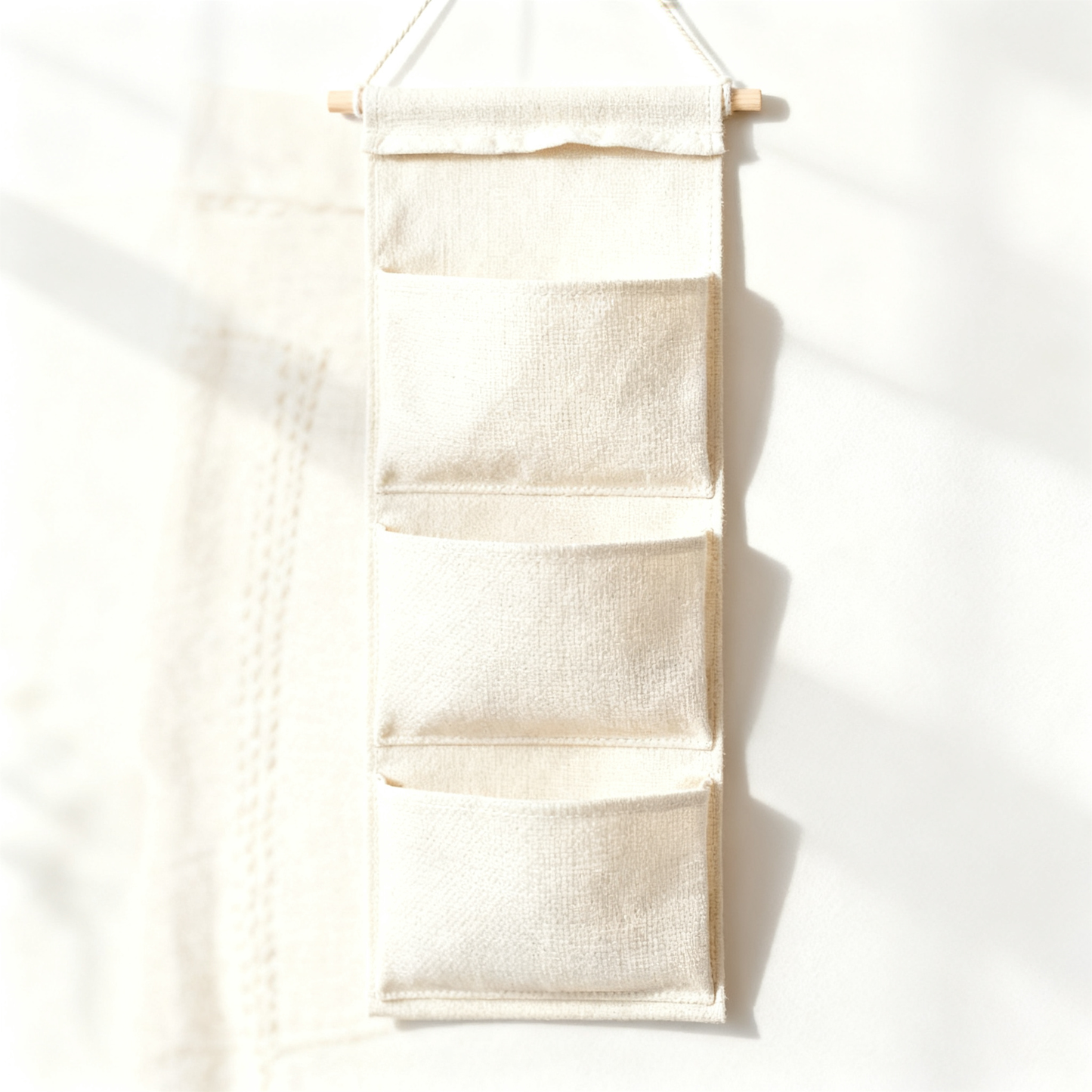 🧺 Turn Empty Walls Into Beautiful Storage — A Soft Fabric Organizer Designed for Calm and Clutter-Free Spaces