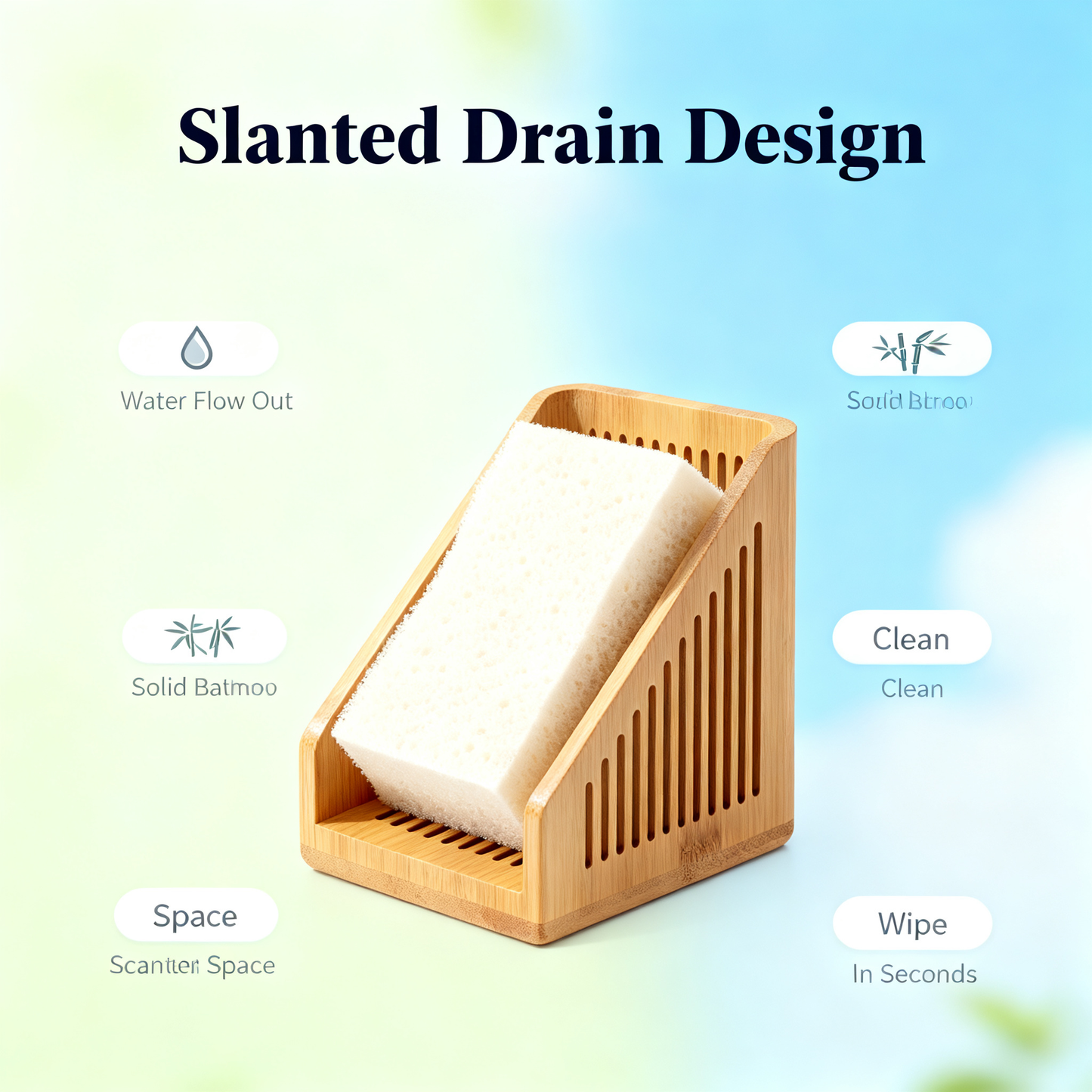 🌊 A Cleaner Sink, A Calmer Kitchen — A Wooden Sponge Holder Designed for Everyday Harmony