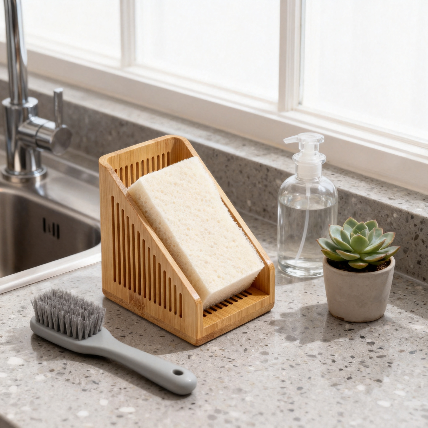 🌊 A Cleaner Sink, A Calmer Kitchen — A Wooden Sponge Holder Designed for Everyday Harmony