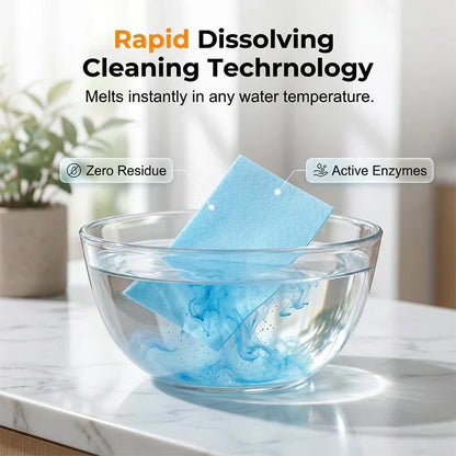 🧃Water-Soluble Floor Cleaning Sheets – Drop, Dissolve & Mop🔥